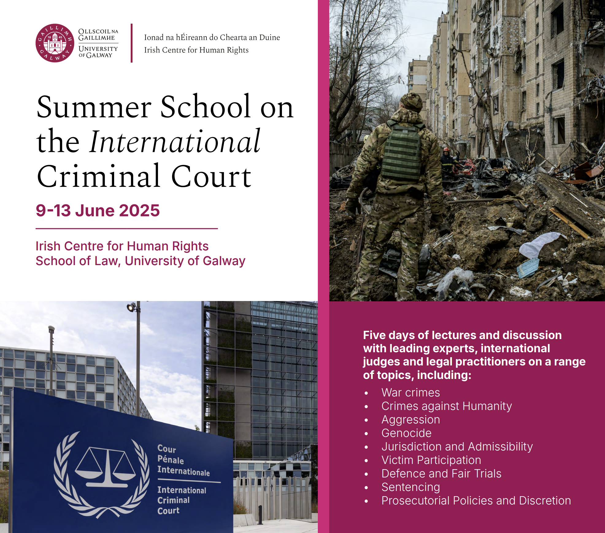 Summer School on the International Criminal Court 2025 | University of ...